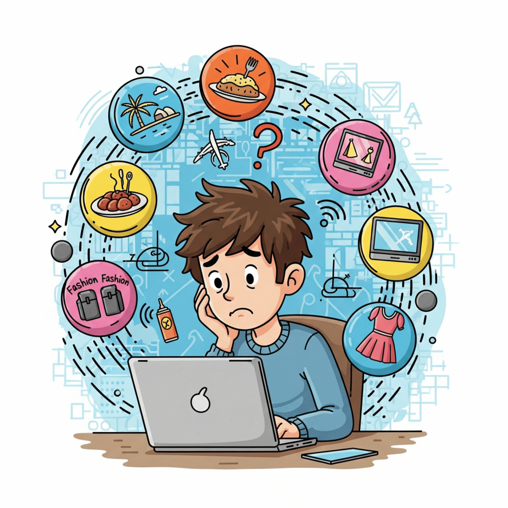 Blogging for Beginners struggling to choose the right niche among various blogging topics