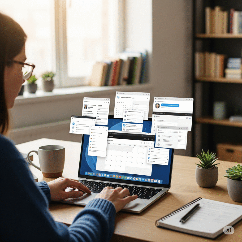 Remote freelancer handling virtual assistance and operations tasks for clients in 2025
