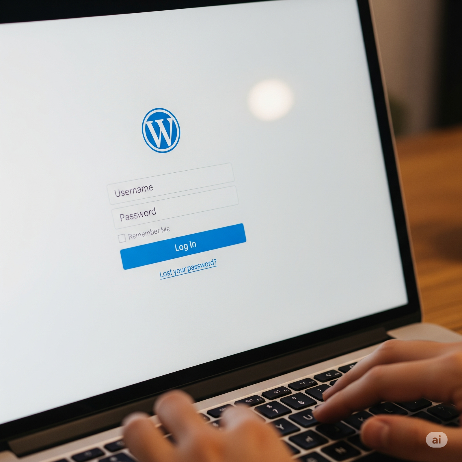 User logging in to WordPress dashboard to write your first WordPress blog post.
